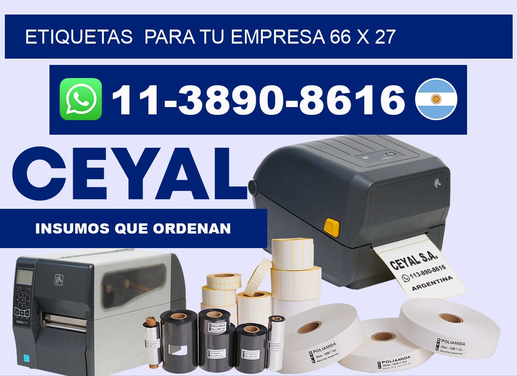 Etiquetas  para tu empresa 66 x 27