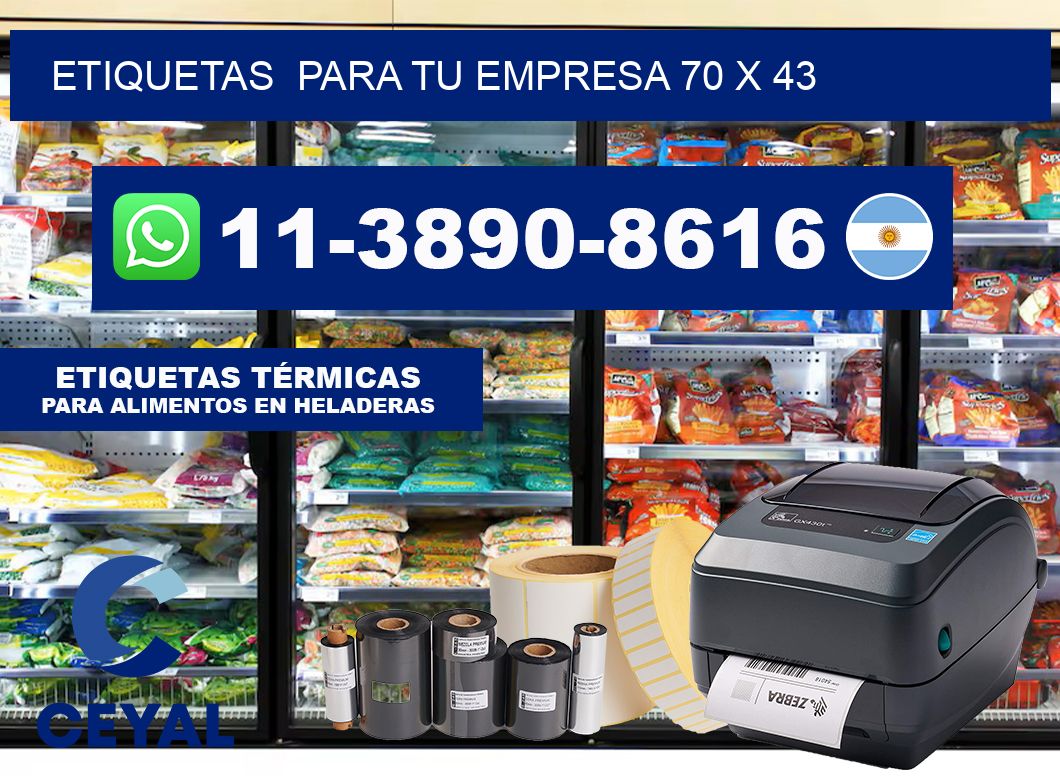 Etiquetas  para tu empresa 70 x 43