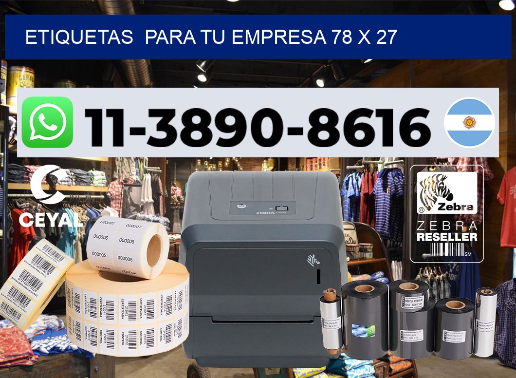 Etiquetas  para tu empresa 78 x 27