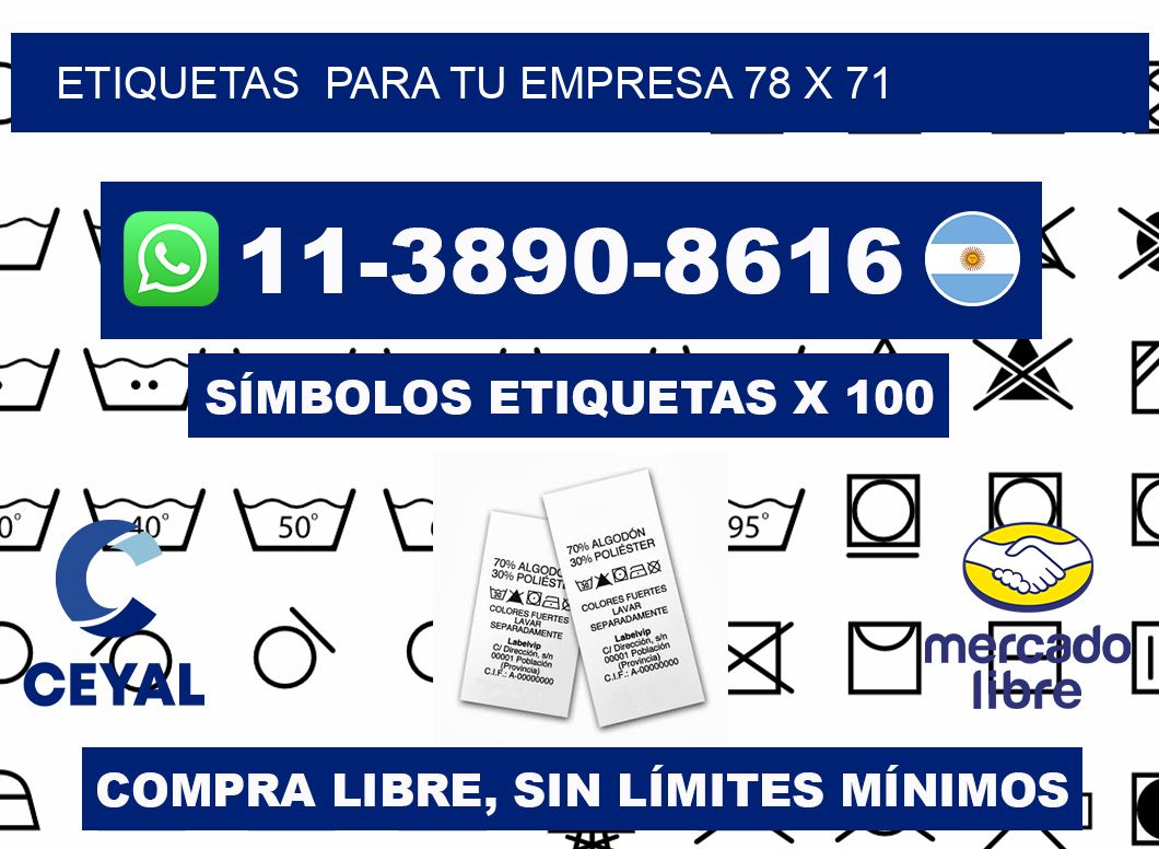 Etiquetas para tu empresa 78 x 71