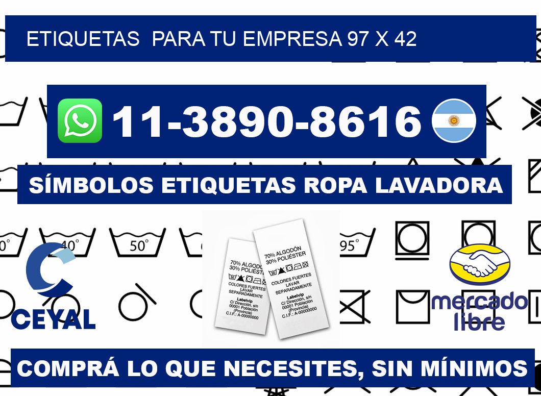 Etiquetas  para tu empresa 97 x 42