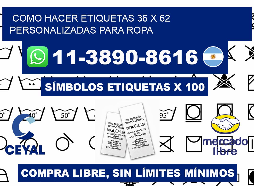 como hacer etiquetas 36 x 62 personalizadas para ropa