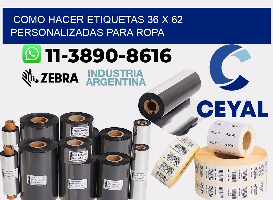 como hacer etiquetas 36 x 62 personalizadas para ropa