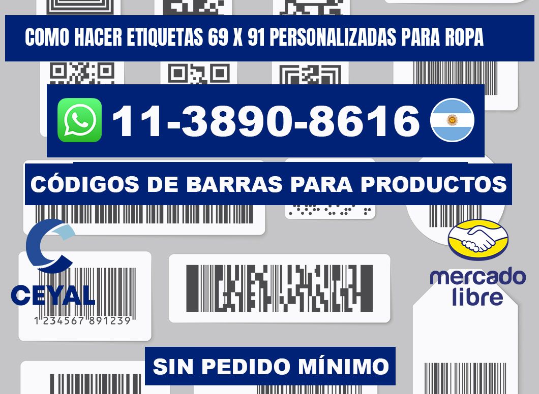 como hacer etiquetas 69 x 91 personalizadas para ropa