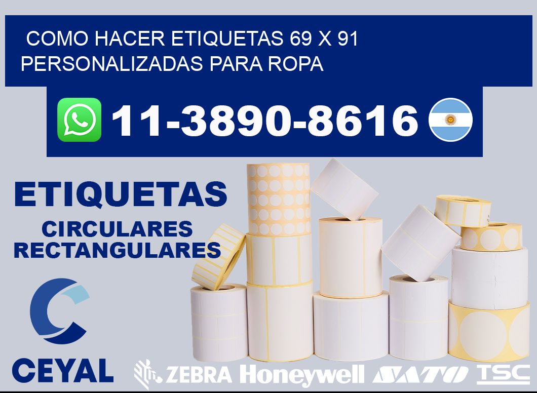 como hacer etiquetas 69 x 91 personalizadas para ropa