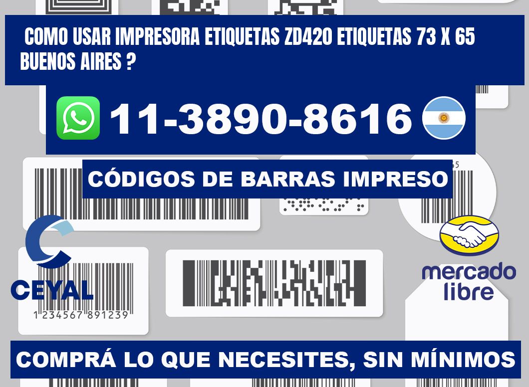como usar impresora etiquetas zd420 etiquetas 73 x 65 Buenos Aires ?