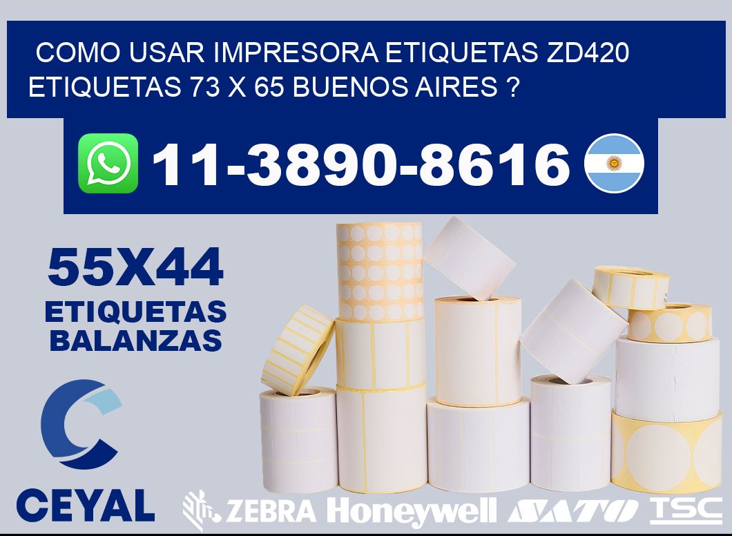 como usar impresora etiquetas zd420 etiquetas 73 x 65 Buenos Aires ?