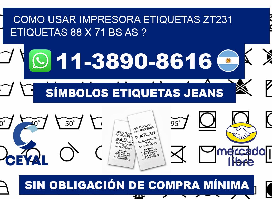como usar impresora etiquetas zt231 etiquetas 88 x 71 BS AS ?
