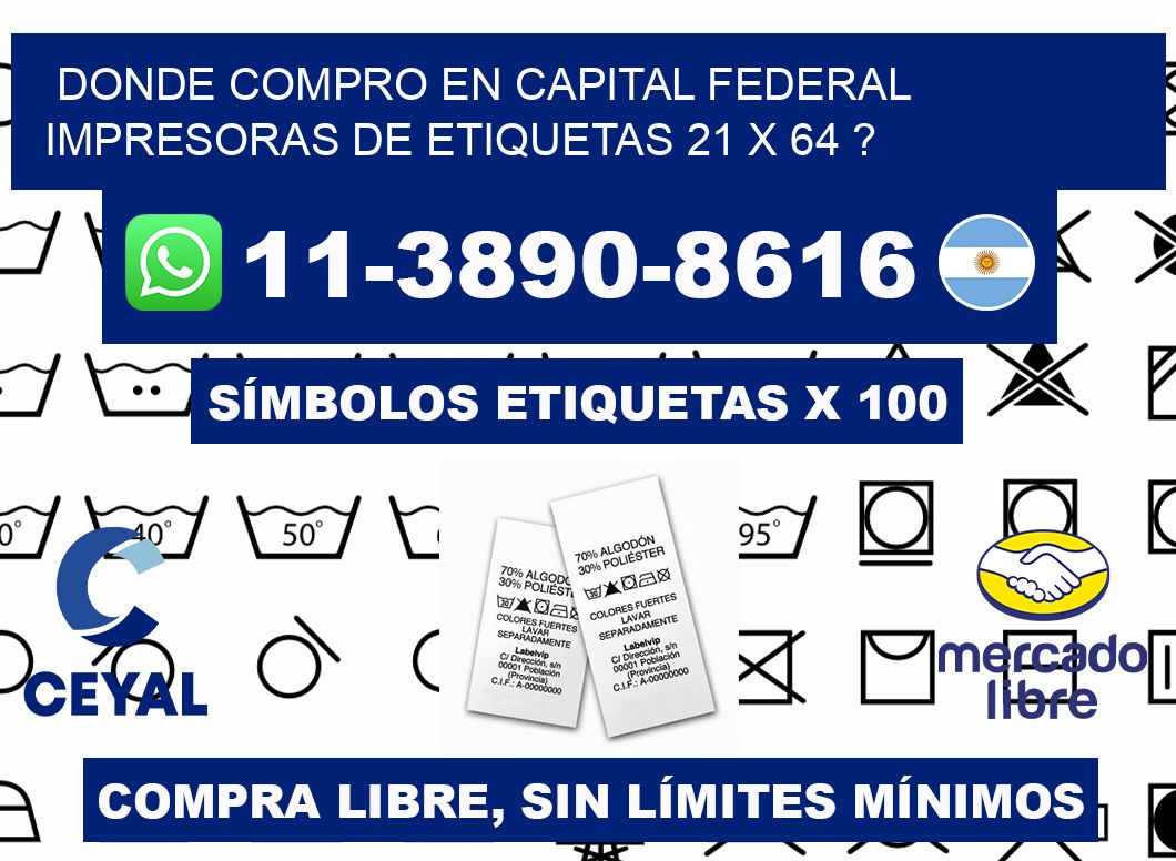 donde compro en capital federal impresoras de etiquetas 21 x 64 ?