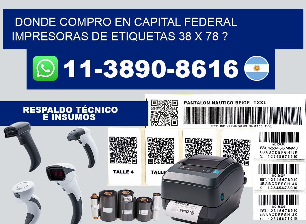 donde compro en capital federal impresoras de etiquetas 38 x 78 ?