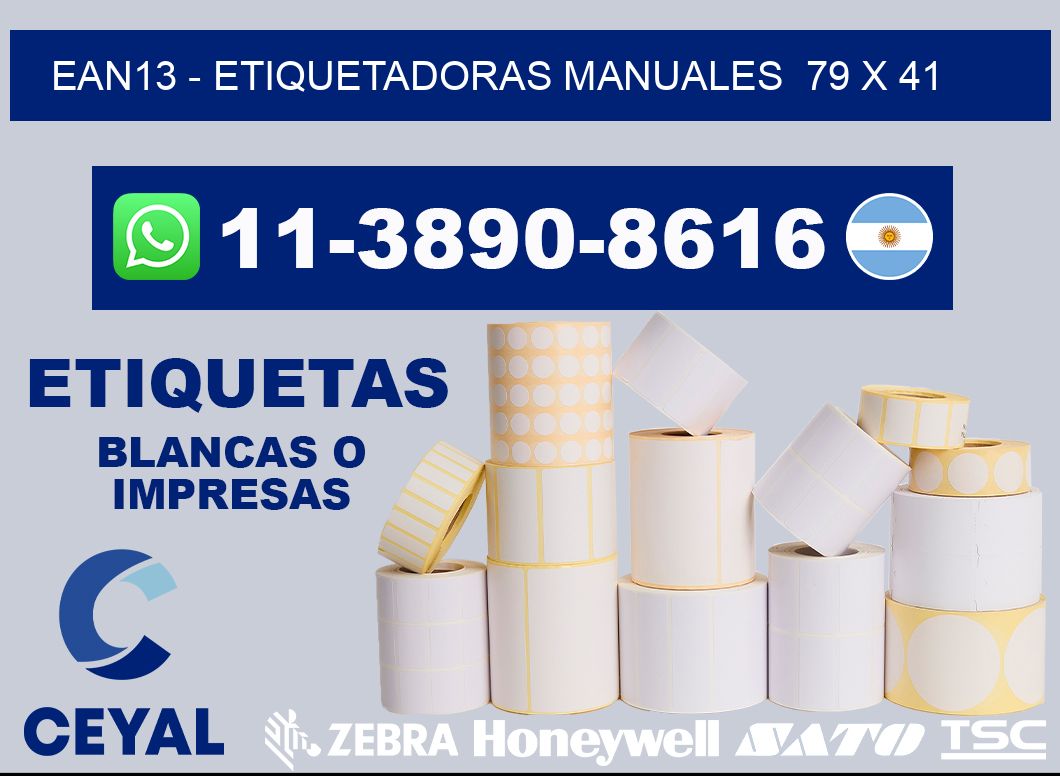 ean13 - Etiquetadoras Manuales  79 x 41