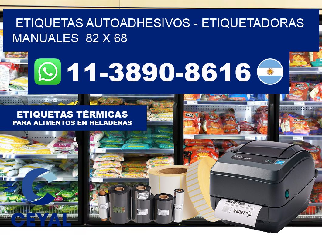etiquetas autoadhesivos – Etiquetadoras Manuales  82 x 68