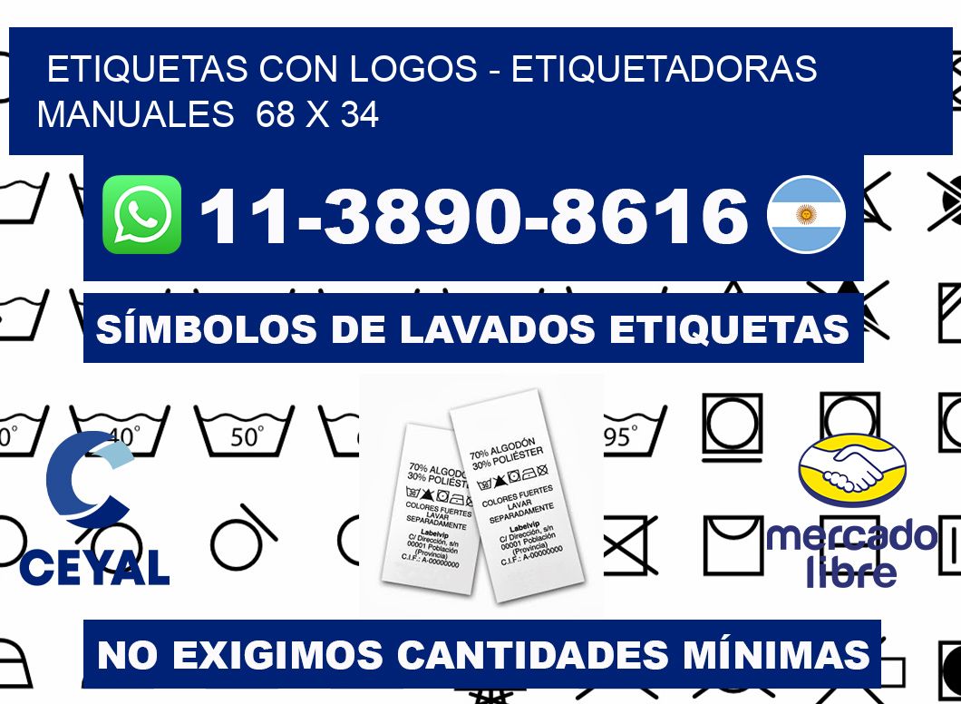etiquetas con logos - Etiquetadoras Manuales 68 x 34