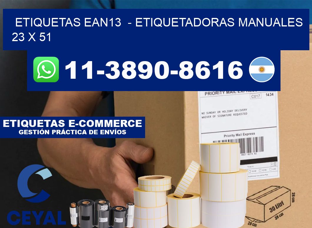 etiquetas ean13  - Etiquetadoras Manuales  23 x 51
