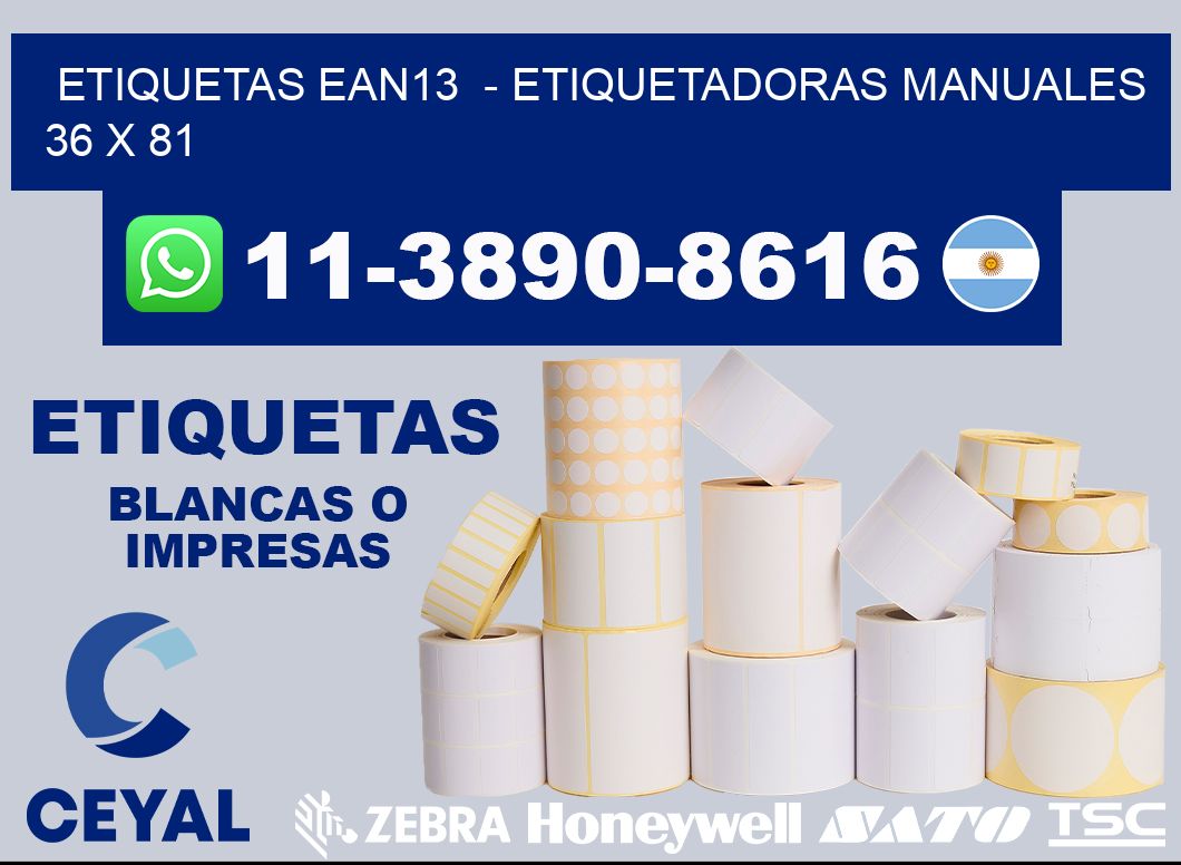 etiquetas ean13  – Etiquetadoras Manuales  36 x 81