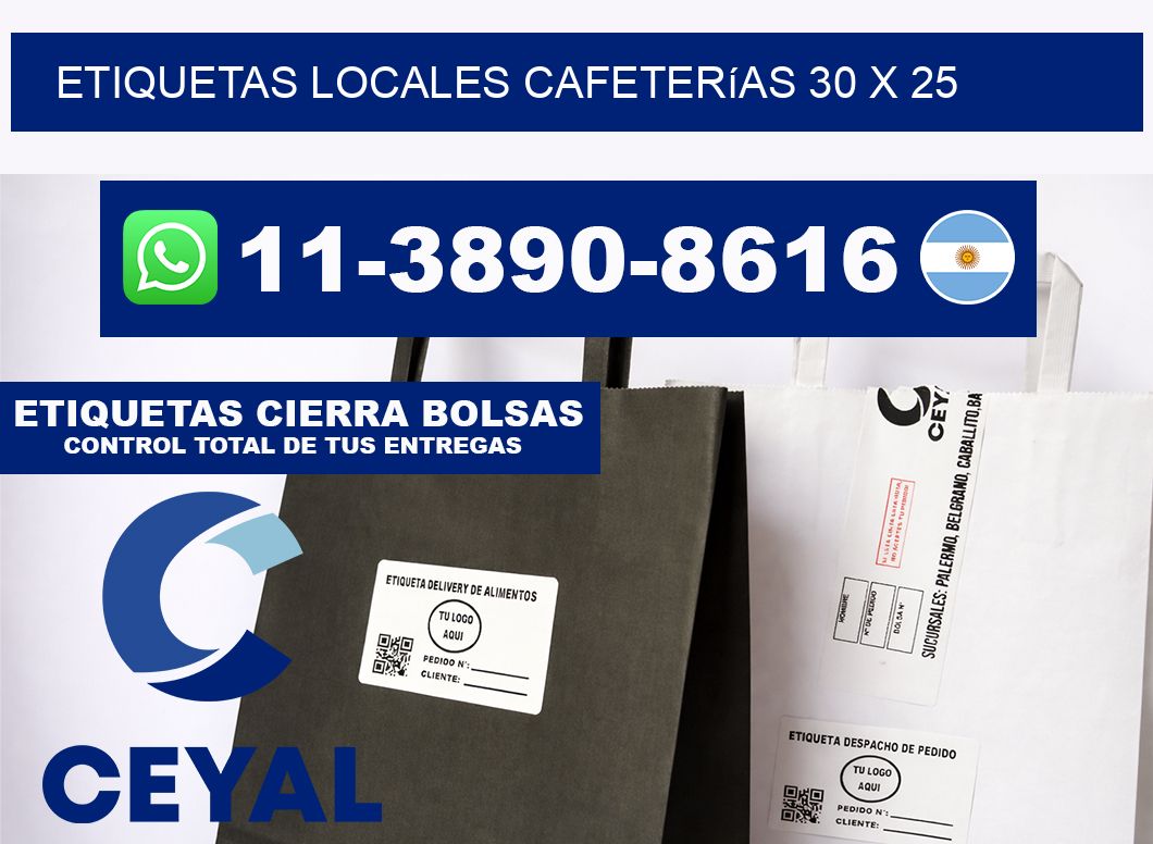 etiquetas locales cafeterías 30 x 25