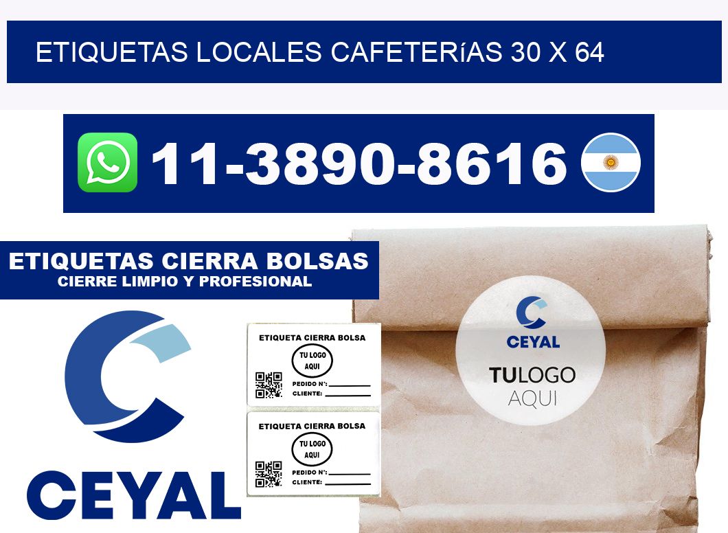 etiquetas locales cafeterías 30 x 64