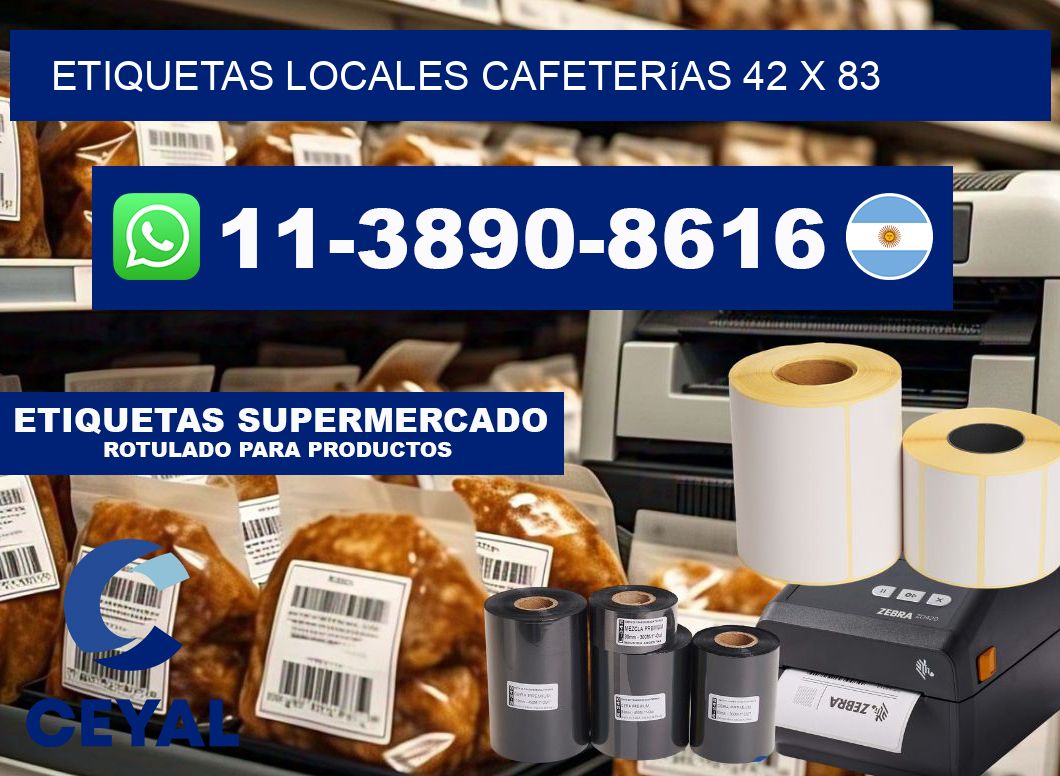 etiquetas locales cafeterías 42 x 83