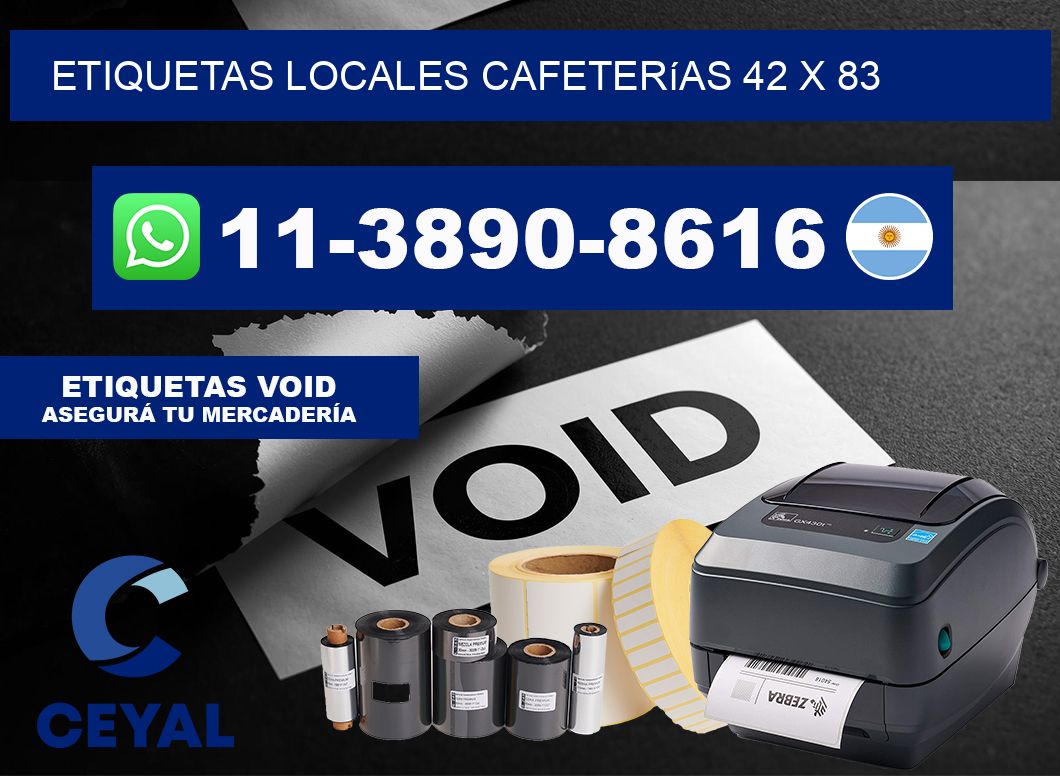 etiquetas locales cafeterías 42 x 83