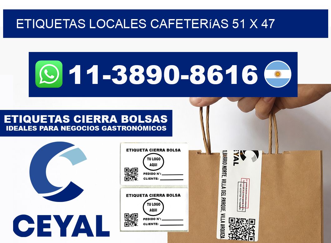 etiquetas locales cafeterías 51 x 47
