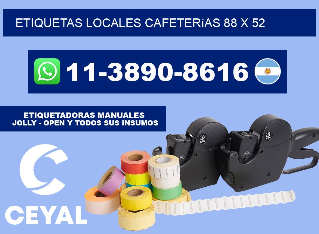 etiquetas locales cafeterías 88 x 52