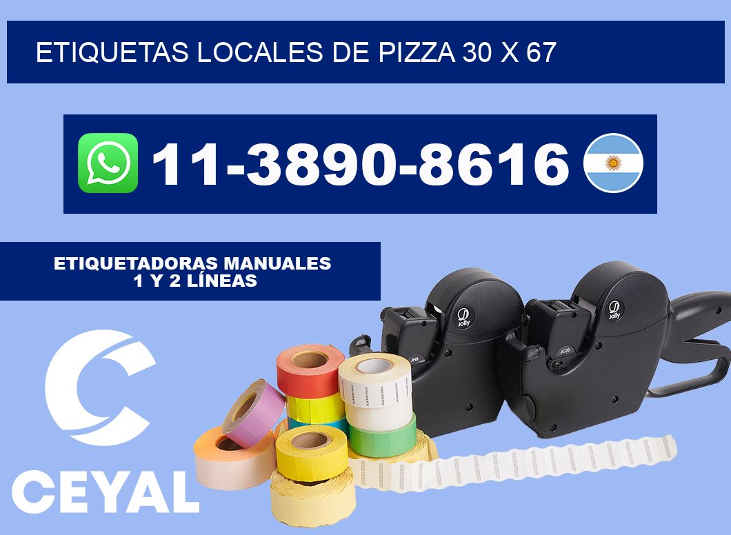 etiquetas locales de pizza 30 x 67
