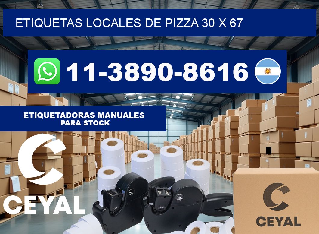 etiquetas locales de pizza 30 x 67