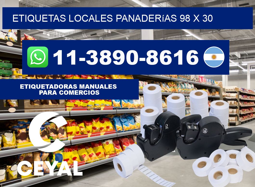etiquetas locales panaderías 98 x 30