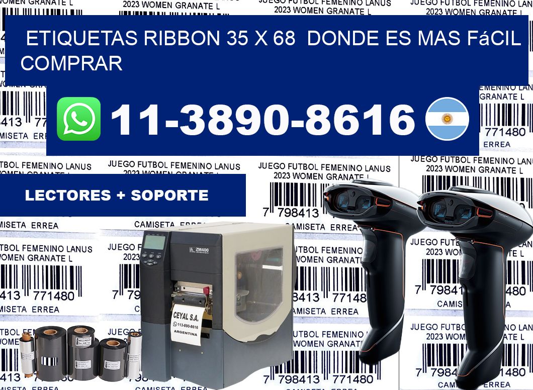 etiquetas ribbon 35 x 68  Donde es mas fácil comprar