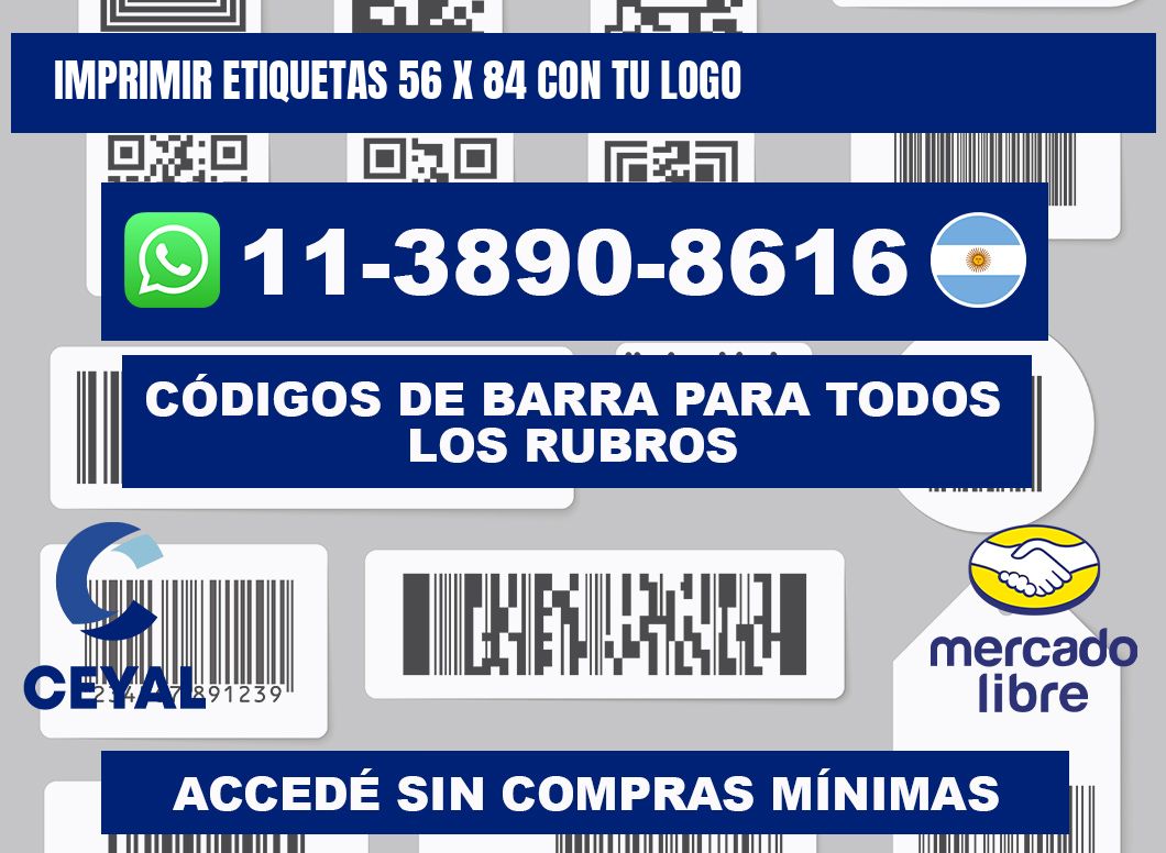 imprimir etiquetas 56 x 84 con tu logo