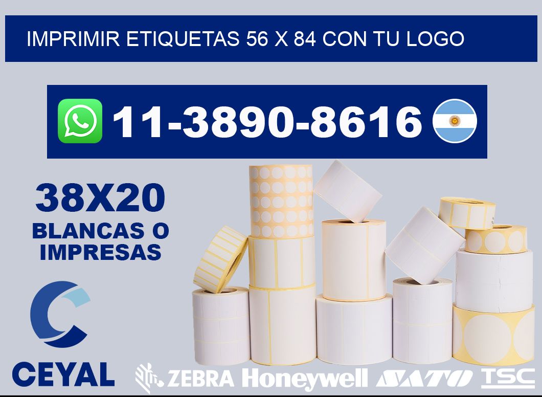 imprimir etiquetas 56 x 84 con tu logo