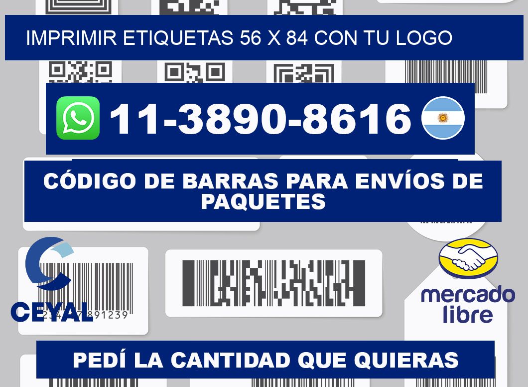 imprimir etiquetas 56 x 84 con tu logo