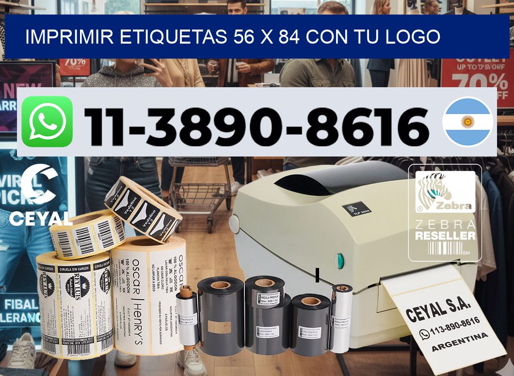 imprimir etiquetas 56 x 84 con tu logo