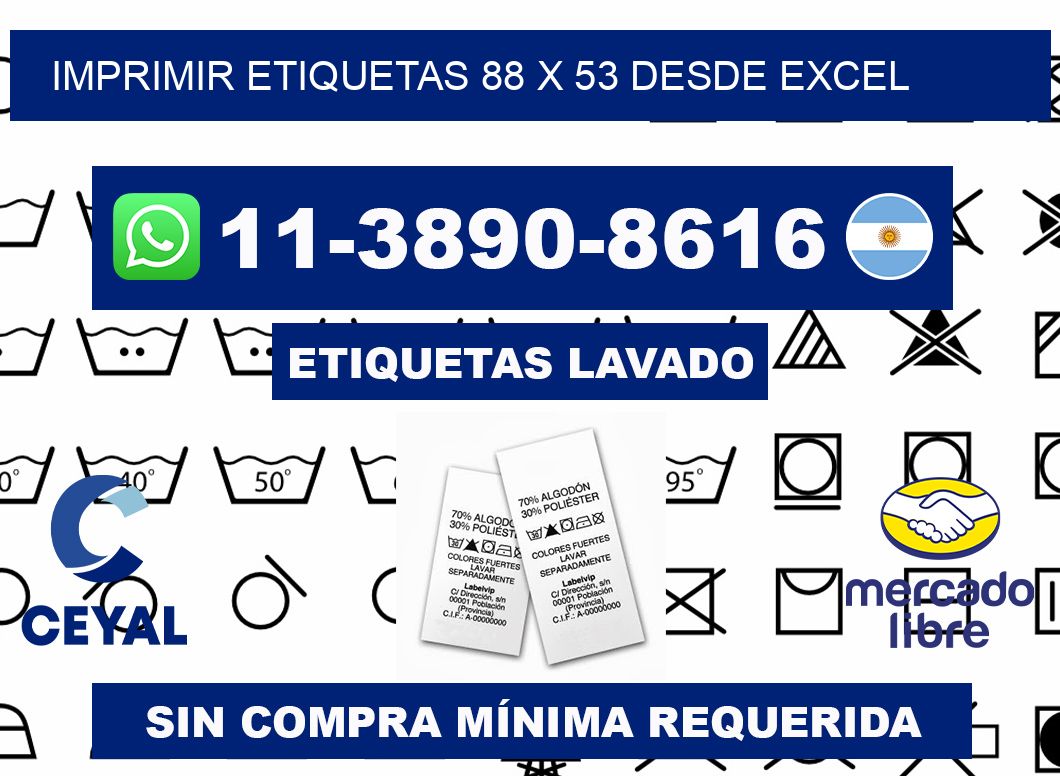 imprimir etiquetas 88 x 53 desde excel
