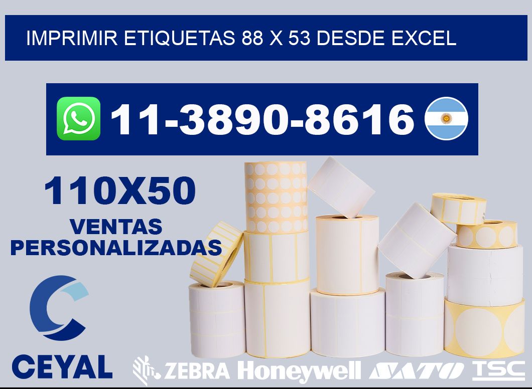 imprimir etiquetas 88 x 53 desde excel