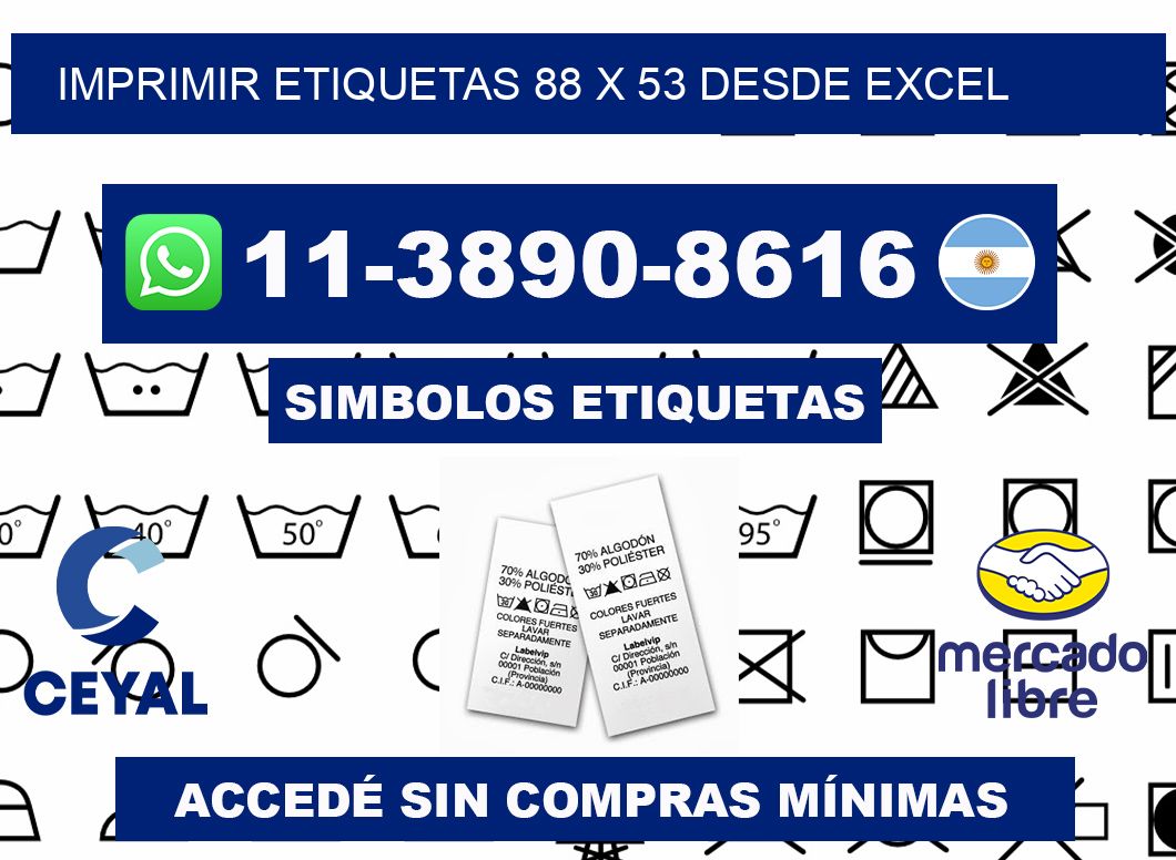 imprimir etiquetas 88 x 53 desde excel
