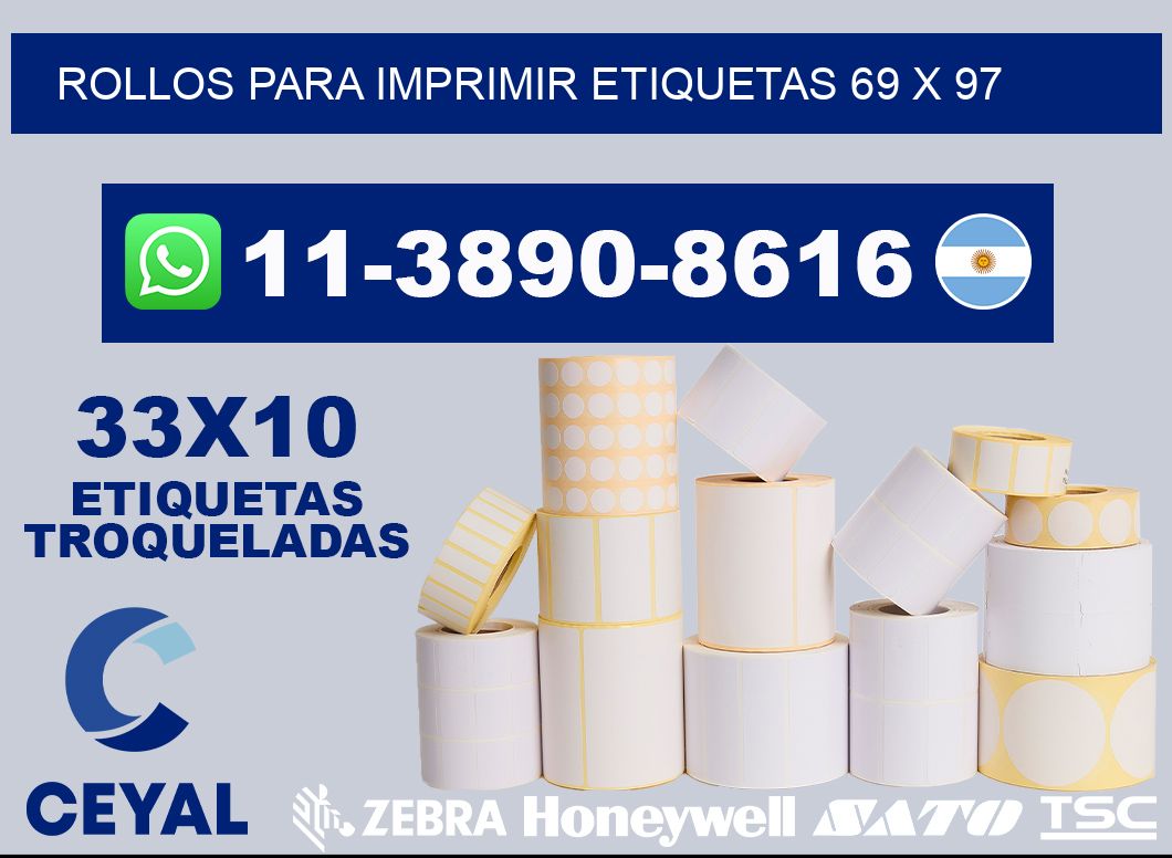 rollos para imprimir etiquetas 69 x 97