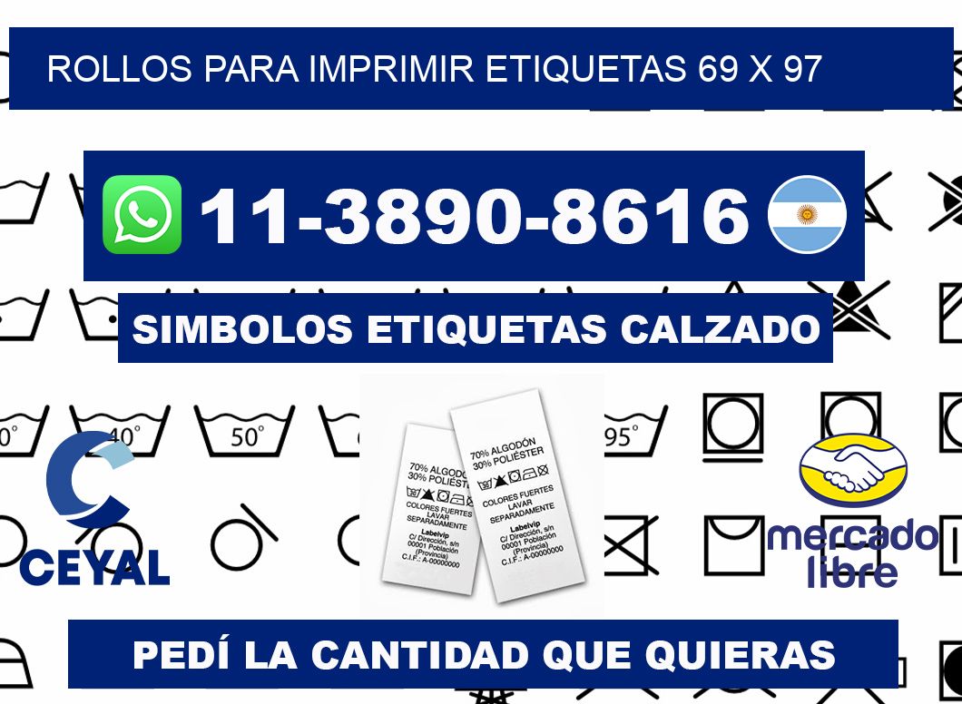 rollos para imprimir etiquetas 69 x 97