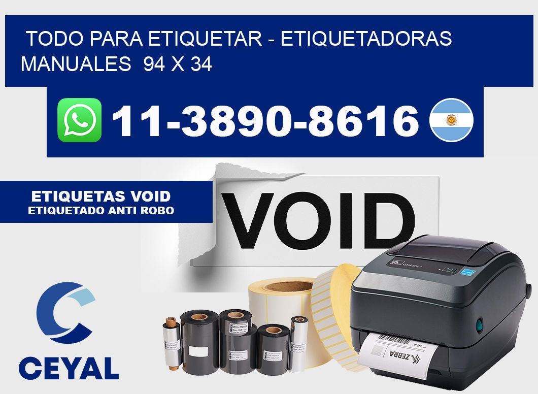 todo para etiquetar - Etiquetadoras Manuales  94 x 34