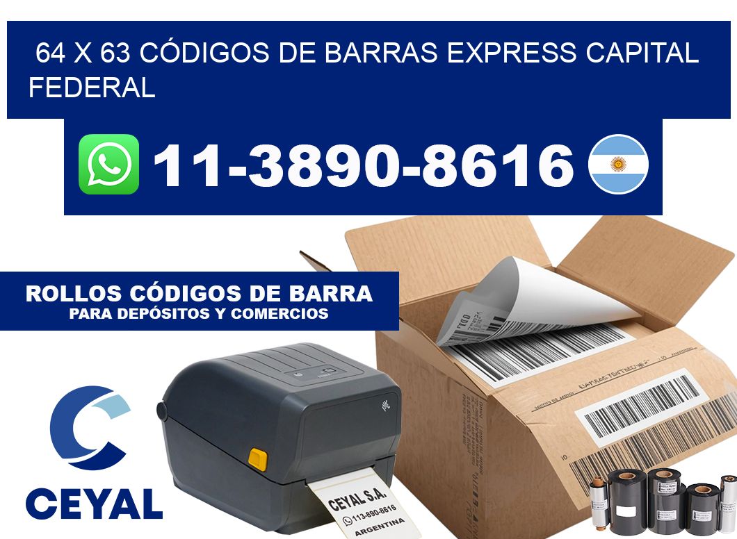 64 x 63 CÓDIGOS DE BARRAS EXPRESS CAPITAL FEDERAL