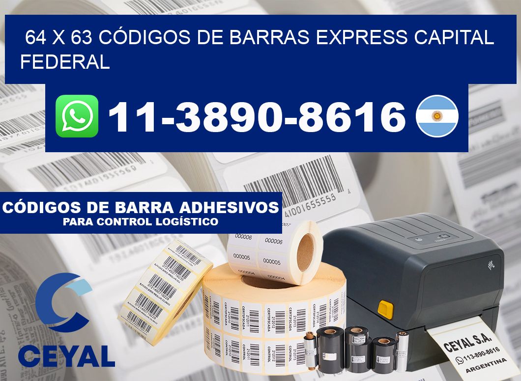 64 x 63 CÓDIGOS DE BARRAS EXPRESS CAPITAL FEDERAL