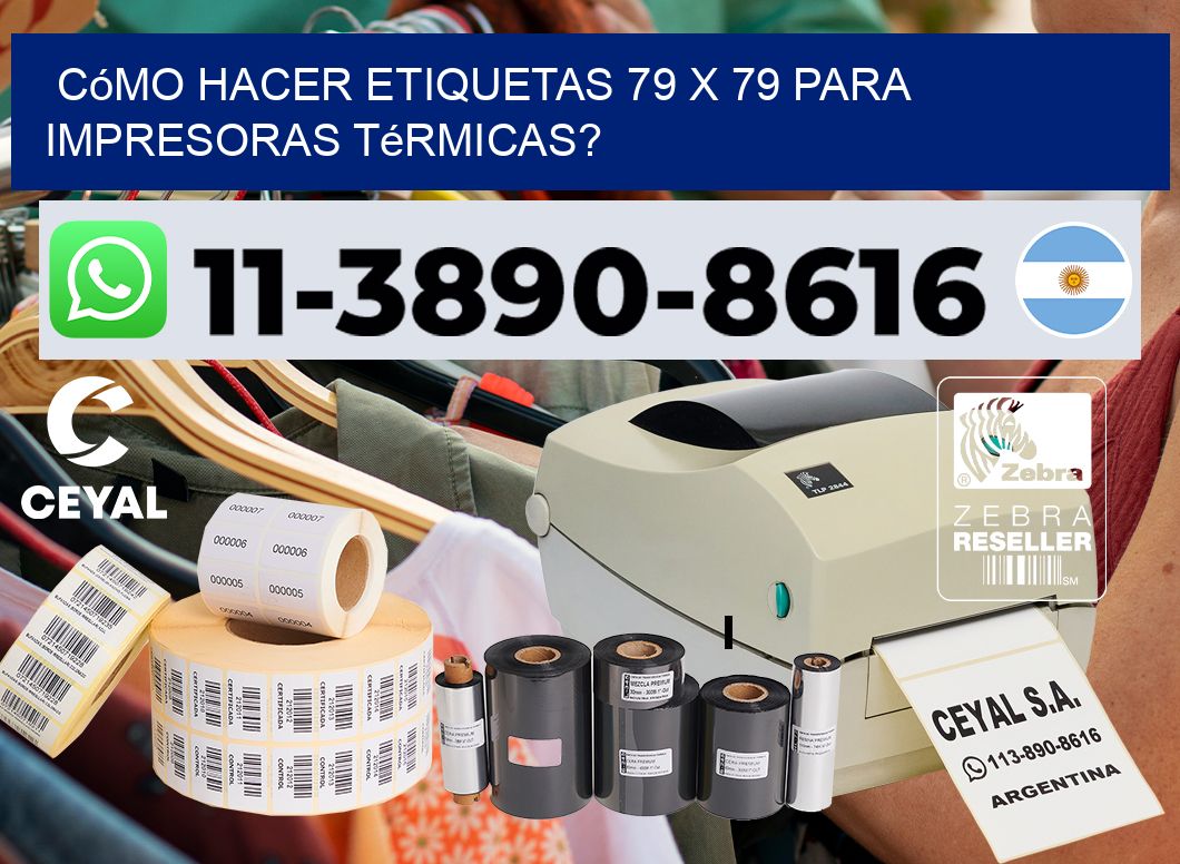 Cómo hacer etiquetas 79 x 79 para impresoras térmicas?