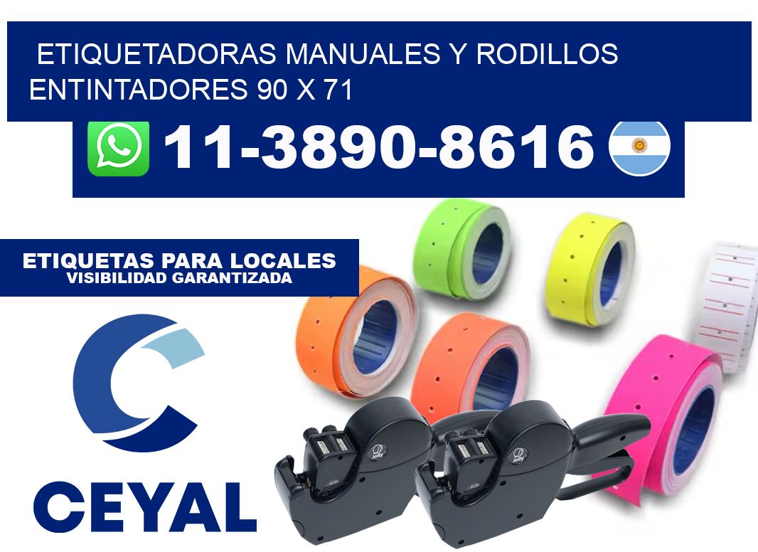 Etiquetadoras manuales y rodillos entintadores 90 x 71