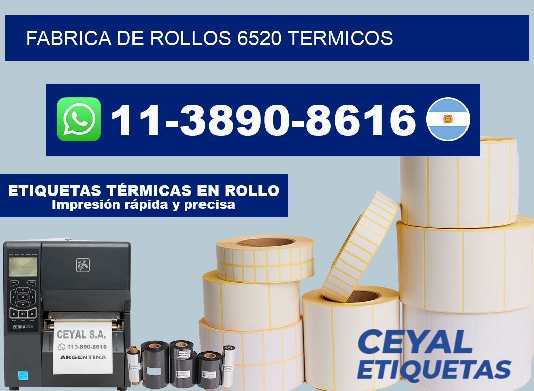 FABRICA DE ROLLOS 6520 TERMICOS