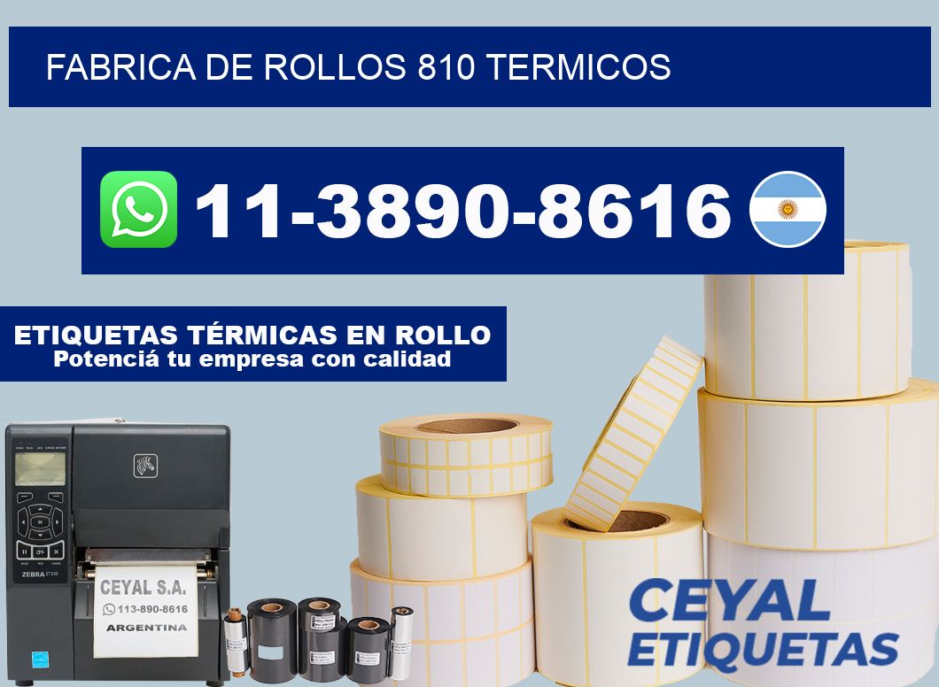 FABRICA DE ROLLOS 810 TERMICOS