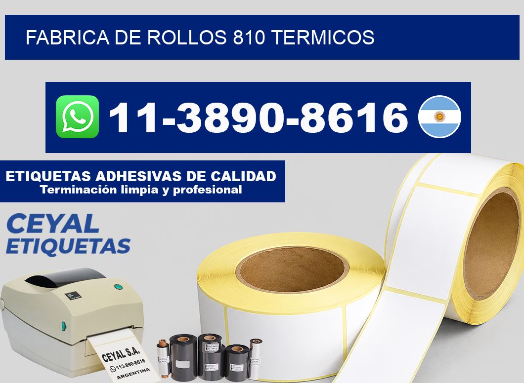 FABRICA DE ROLLOS 810 TERMICOS