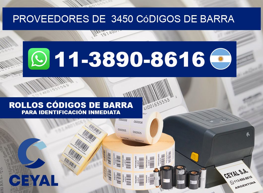 Proveedores de  3450 códigos de barra