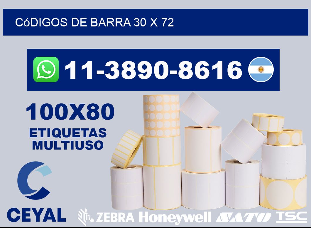 códigos de barra 30 x 72