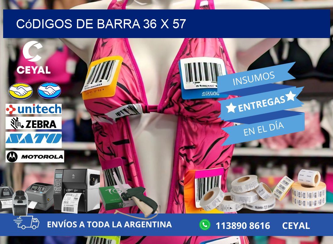códigos de barra 36 x 57