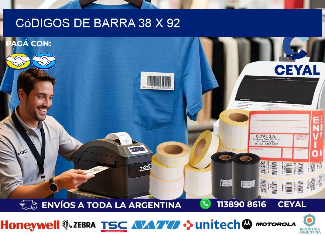 códigos de barra 38 x 92